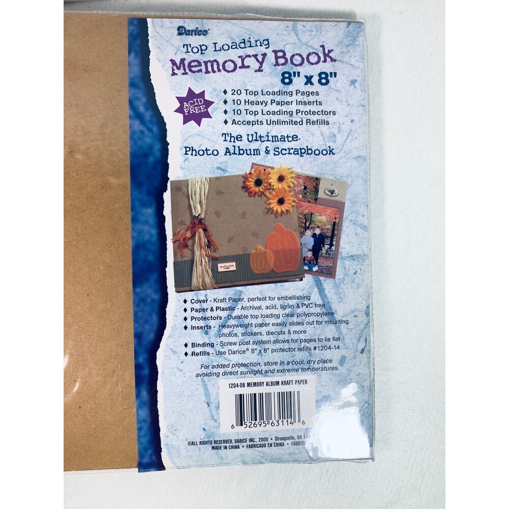 Top Loading Scrapbook Photo Album 8x8 Darice